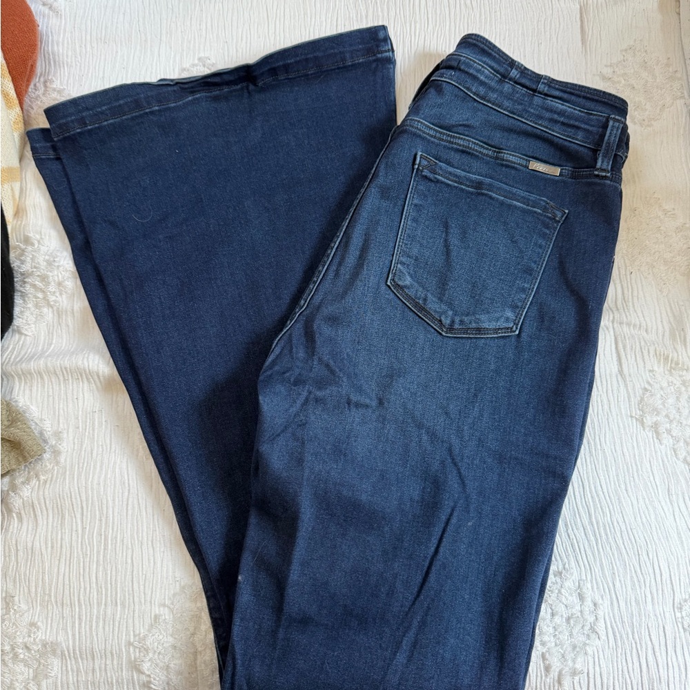 KanCan Dark Wash Wide Leg Flare Jeans